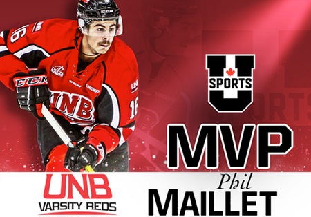 U SPORTS Men’s Hockey: UNB’s Maillet named Player of the Year