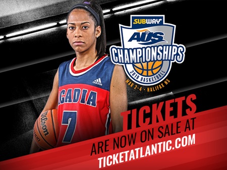 Tickets now on sale for the 2018 Subway AUS Basketball Championships through Ticket Atlantic 